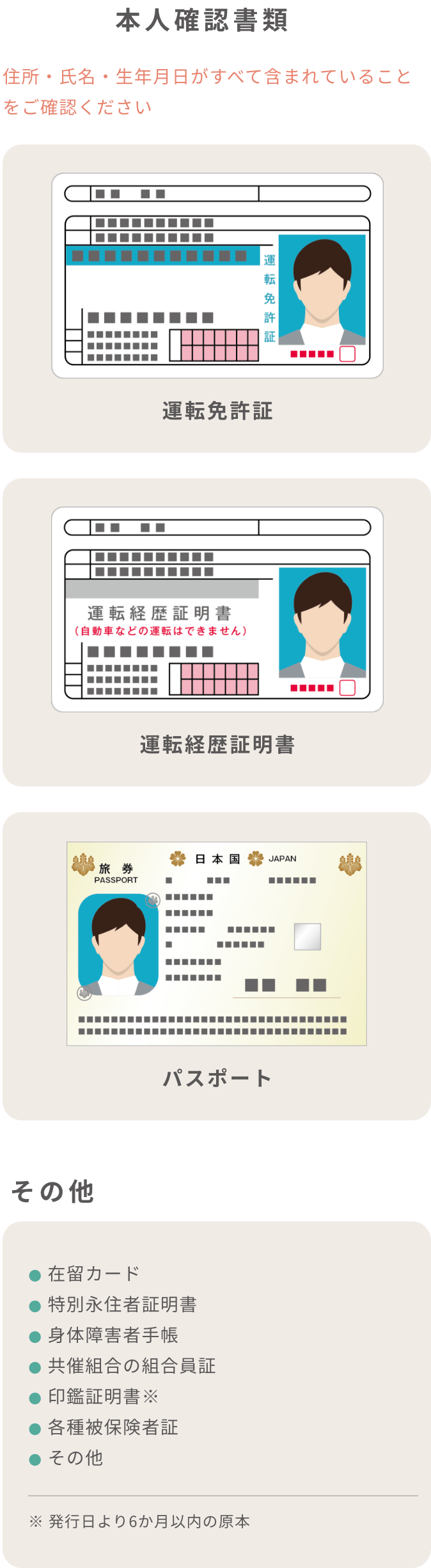 本人確認書類 その他