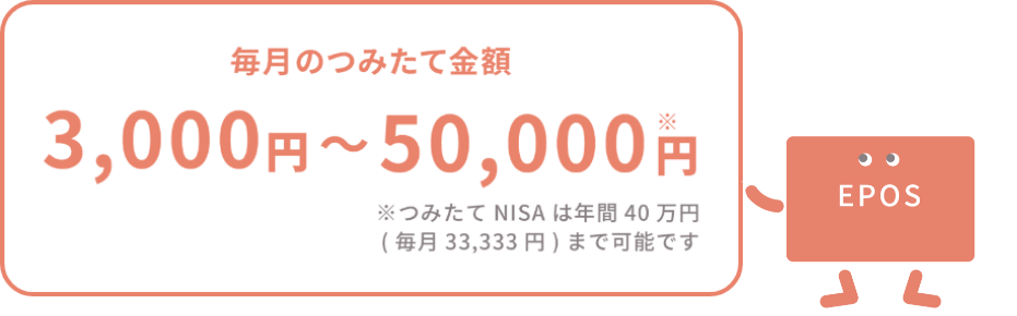 3,000円から気軽にはじめられます。
